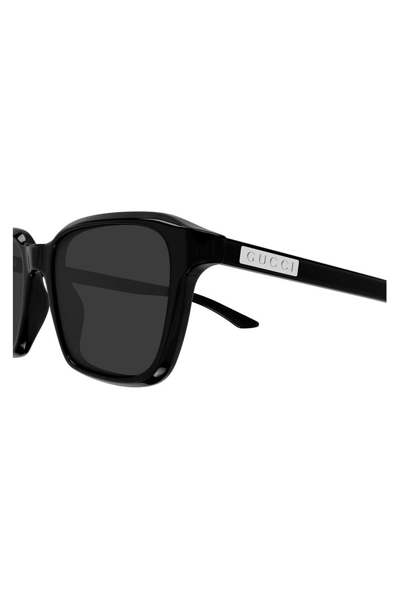 GG2078S Rectangle Sunglasses, Alternate, color, BLACK
