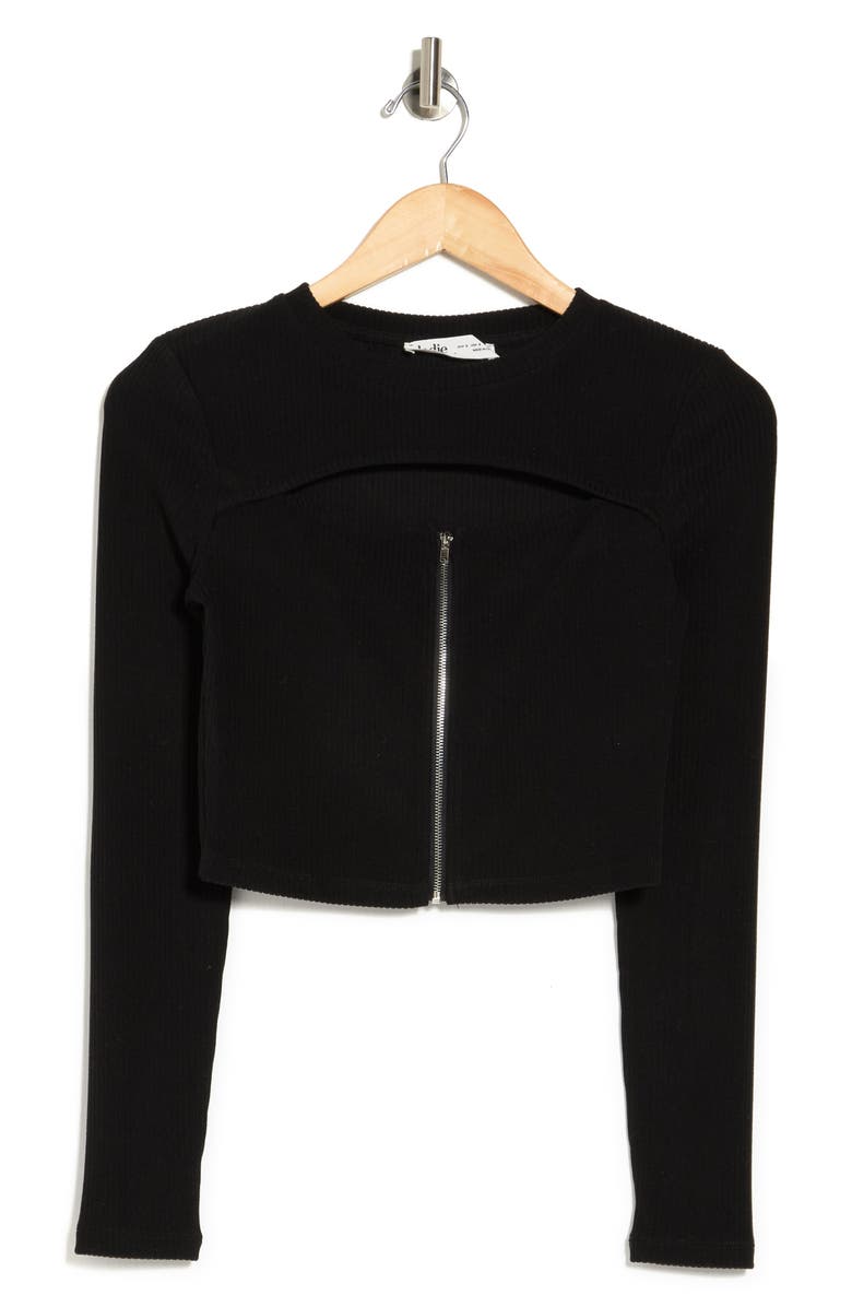 Elodie Long Zip Front Top, Alternate, color, 