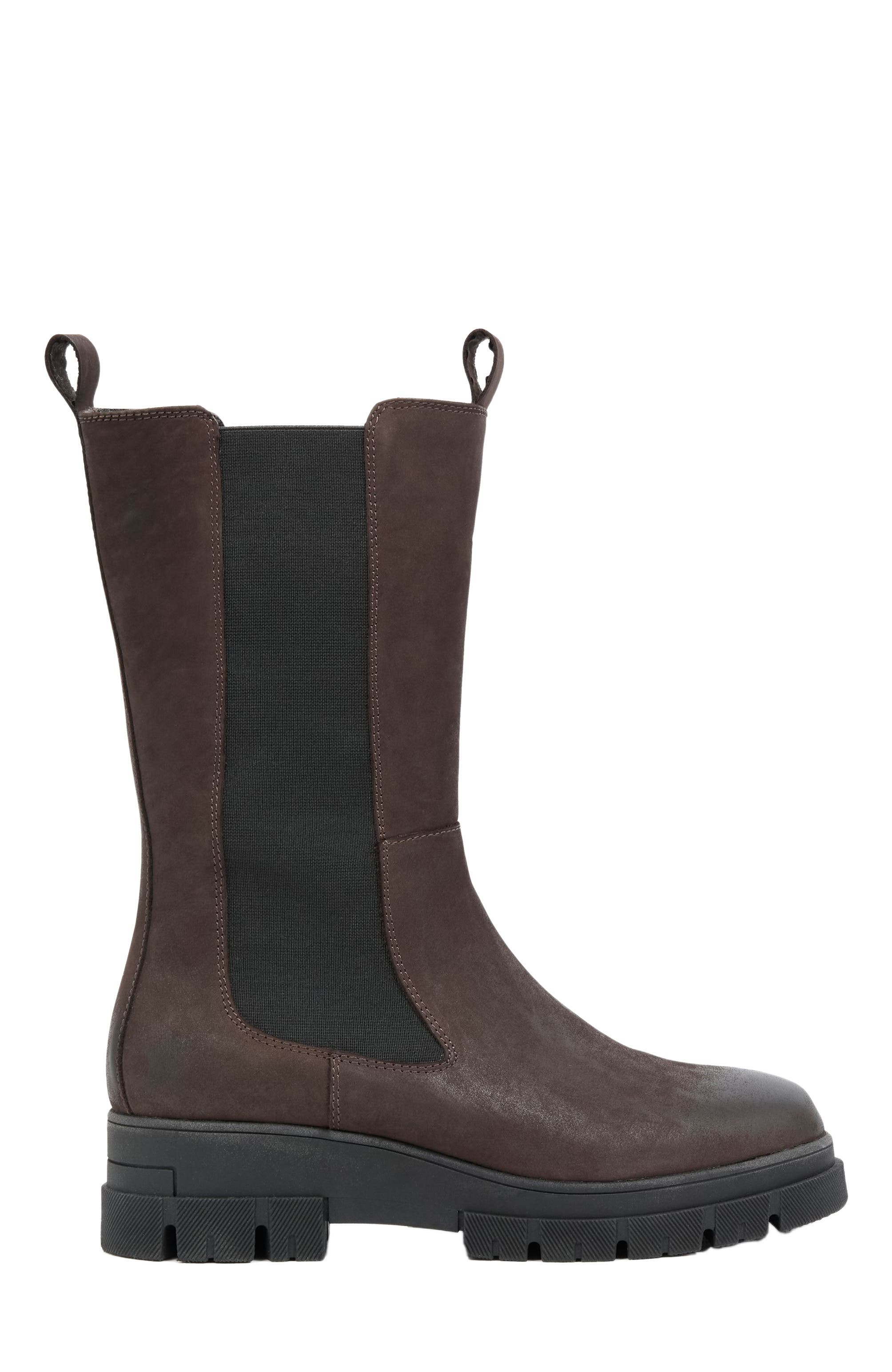 Celtic & Co. Chunky Tall Chelsea Boot, Alternate, color, Chocolate