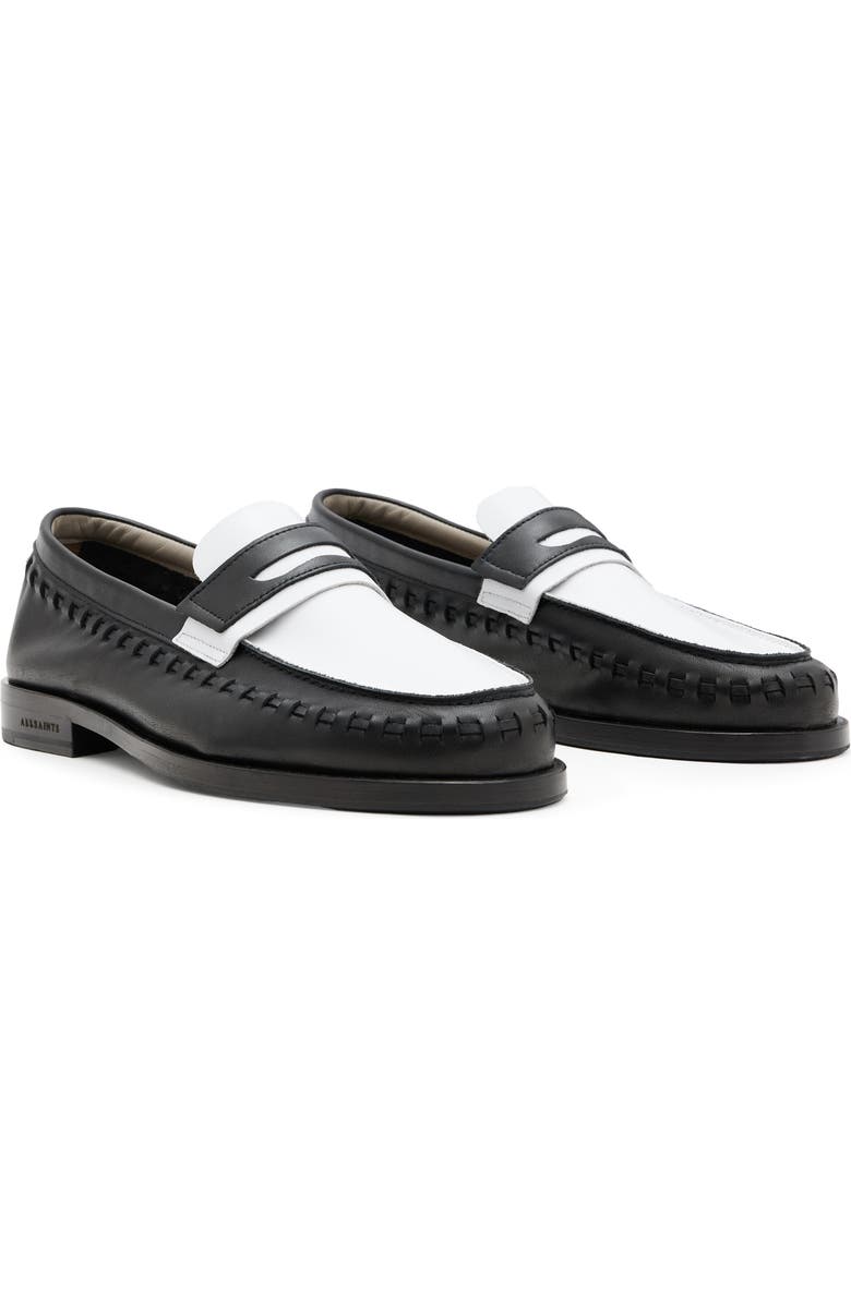 AllSaints Sammy Two-Tone Penny Loafer, Main, color,