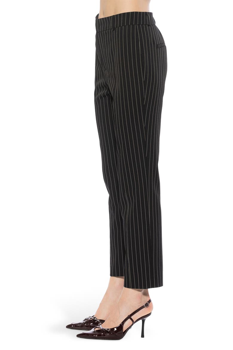 LIOR MID RISE FITTED PANTS, Alternate, color, BLACK PINSTRIPE