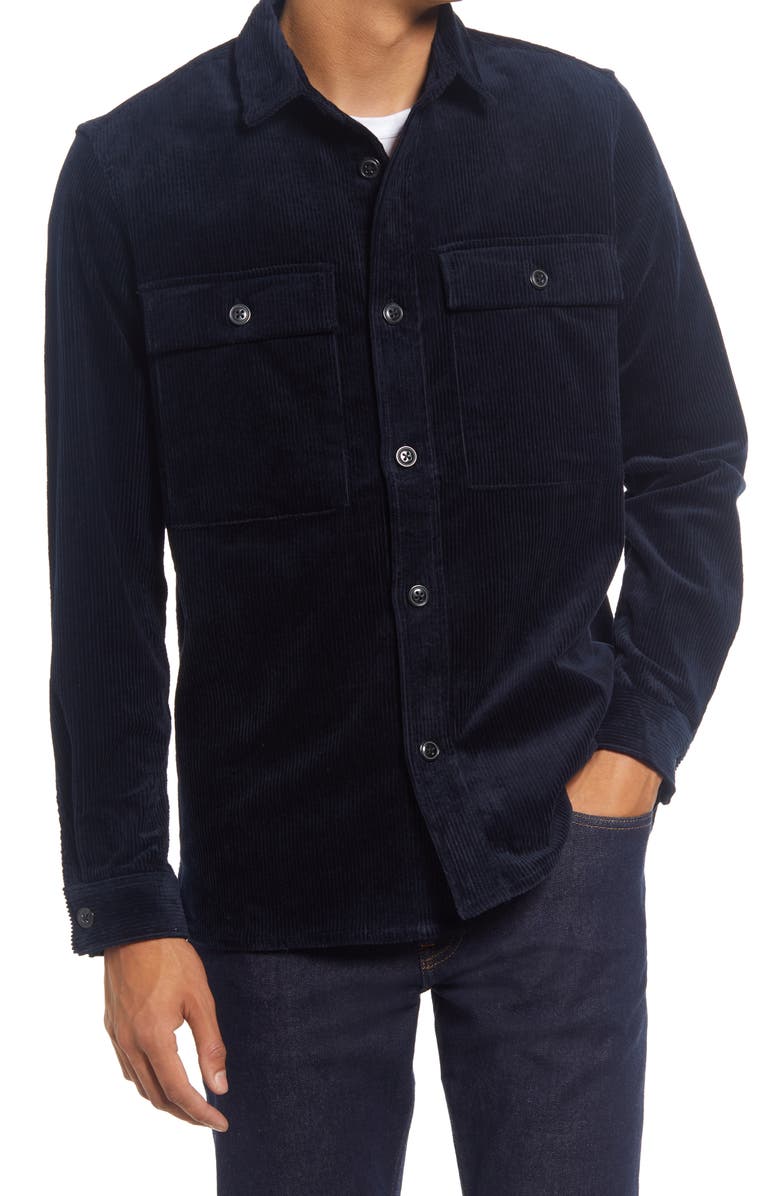 Samsøe Samsøe Men's Waltones Stretch Cotton Corduroy Shirt Jacket, Alternate, color, 