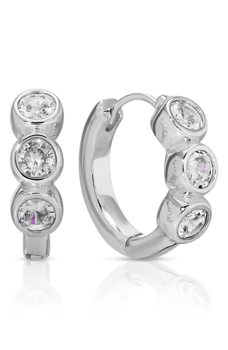 Ettika Set of 2 All In Hoop Earrings, Alternate, color, Silver