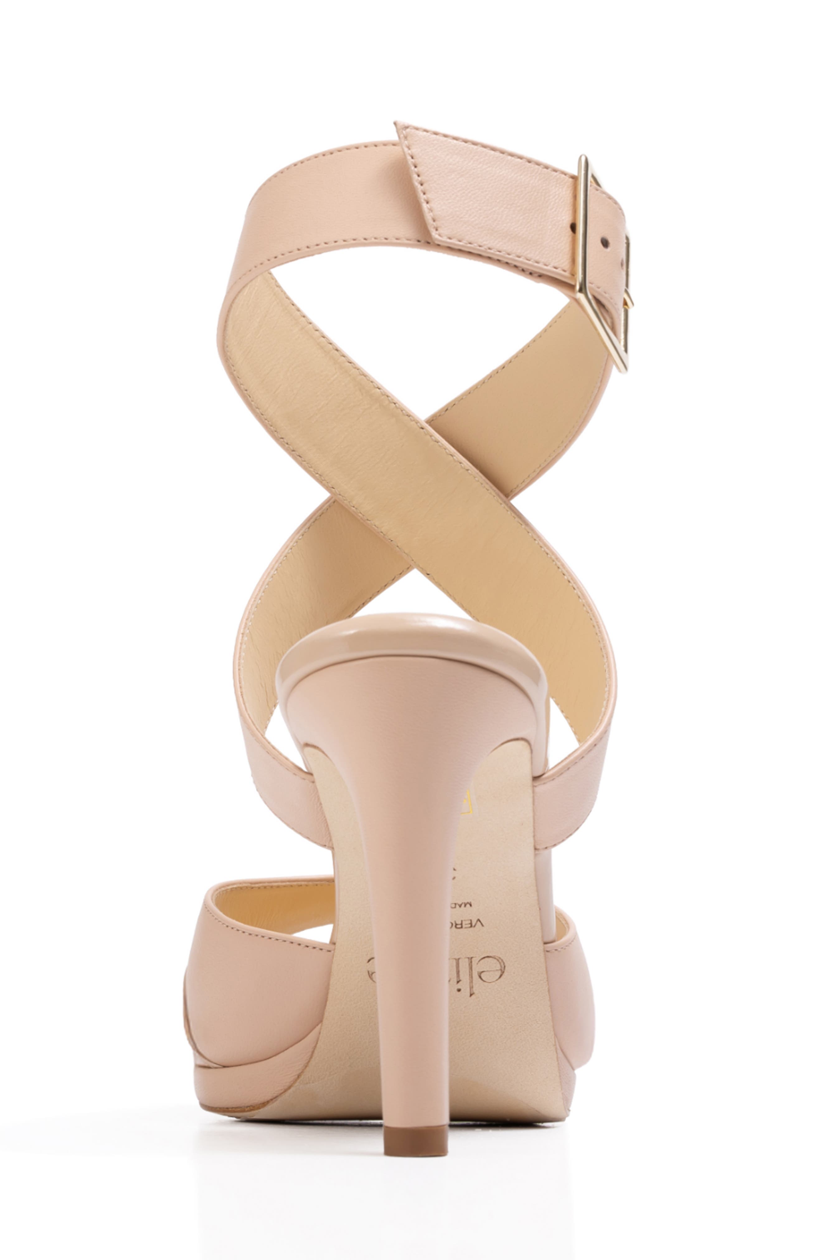 Fiorella Sandal Leather Platform Heels, Alternate, color, Nude-Beige