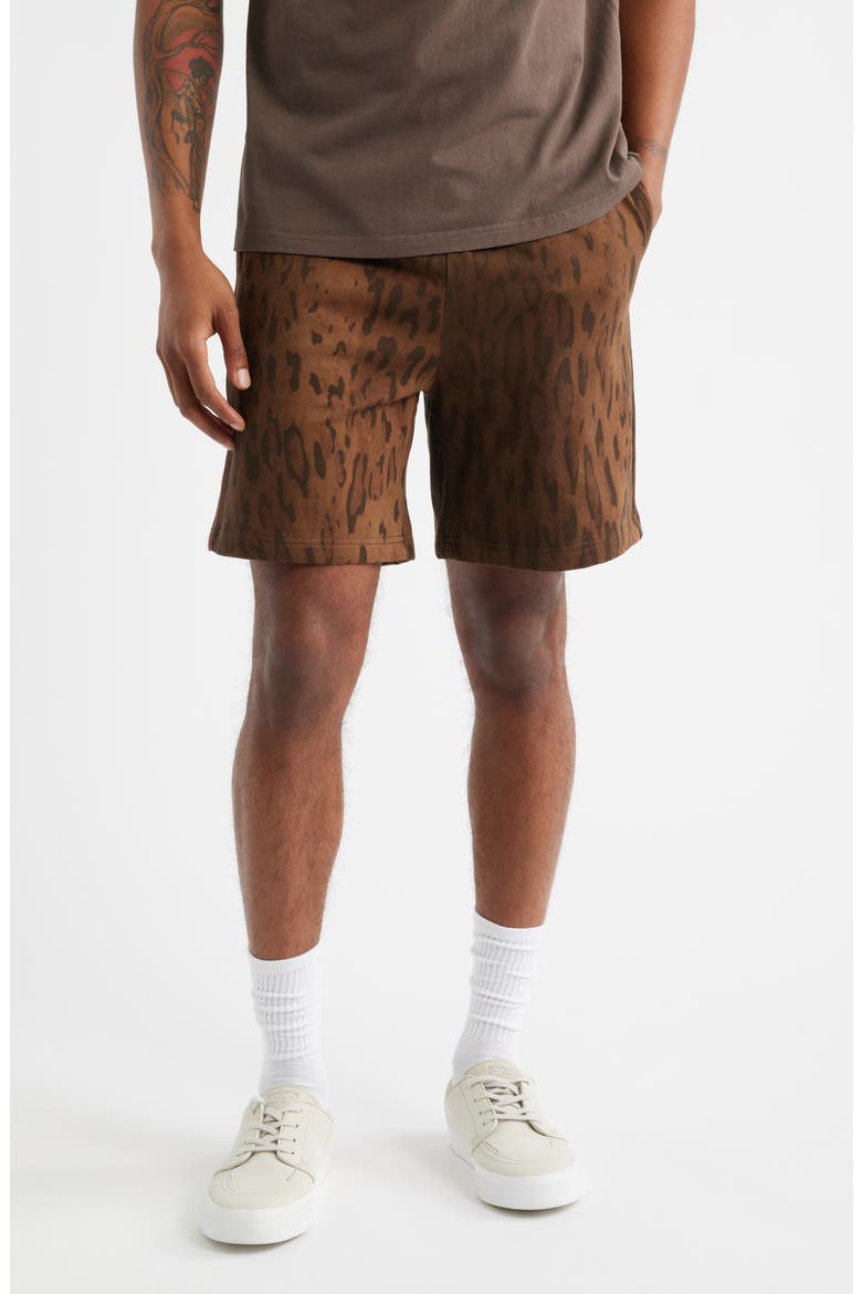Preda Cotton Pull-On Shorts, Main, color, BROWN