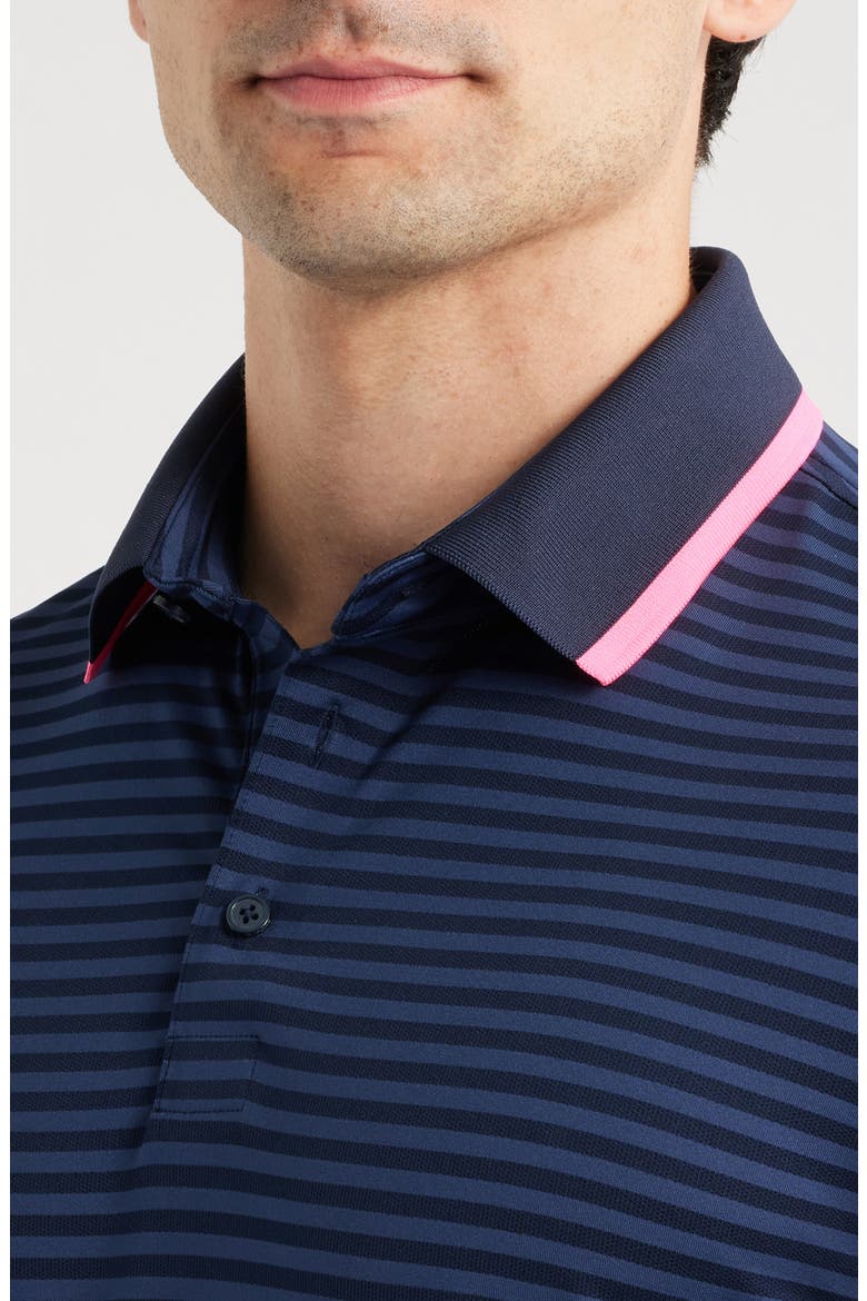 Stripe Mesh Golf Polo, Alternate, color, TWILIGHT