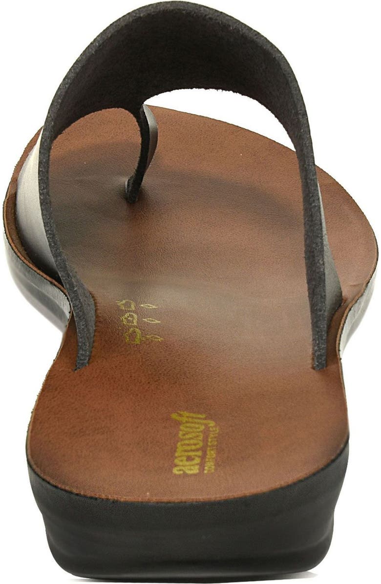 AEROSOFT Daffodil Vintage Thong Sandal, Alternate, color, Black