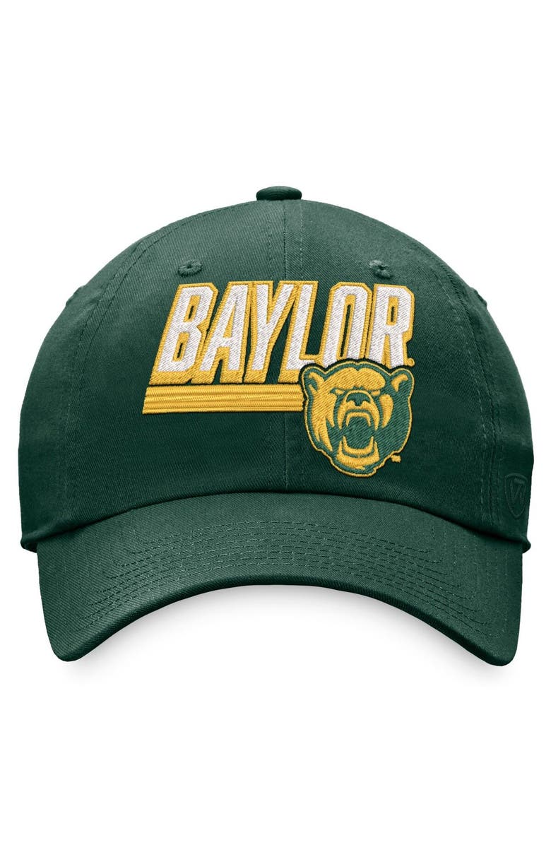 TOP OF THE WORLD Men's Top of the World Green Baylor Bears Slice Adjustable Hat, Alternate, color, Green