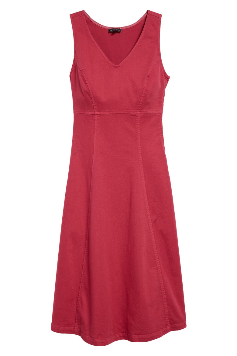 Sleeveless Denim Midi Dress, Alternate, color, RASPBERRY