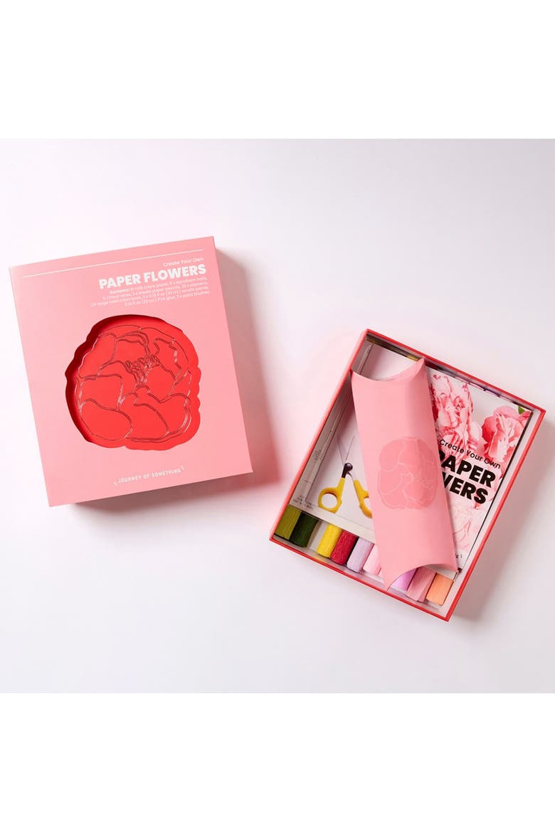 Create Your Own Paper Flowers, DIY Adult Craft Kit, Alternate, color, Multicolored