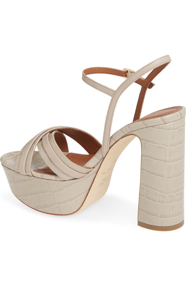 Malone Souliers Mila Cross Strap Platform Sandal, Alternate, color,