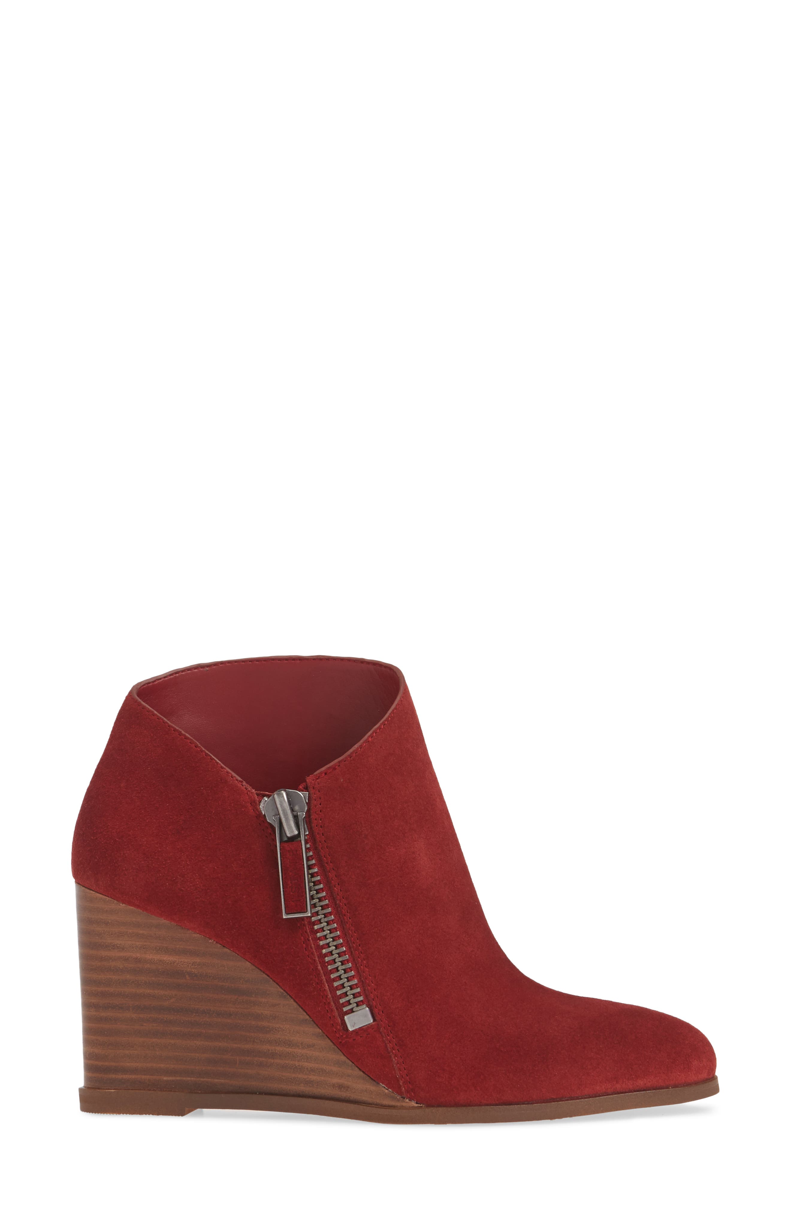 Kaleb Wedge Bootie, Alternate, color, ROSSO SUEDE
