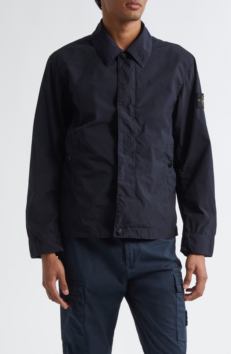 Stone Island Water Repellent Compact Canvas Jacket, Main, color, 