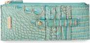 Brahmin Croc Embossed Leather Credit Card Wallet