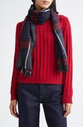 Johnstons of Elgin Orton Plaid Cashmere Fringe Scarf