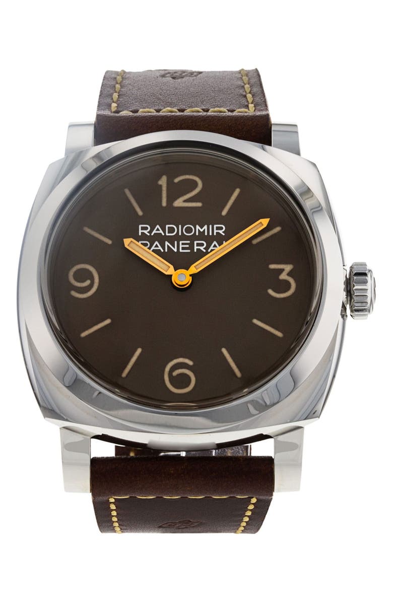 Watchfinder & Co. Panerai Preowned 2020 Radiomir 1940 3 Days PAM00662 Automatic Leather Strap Watch, 47mm, Main, color, Brown