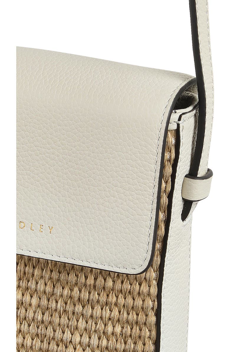 Radley Bishops Lane Straw Mini Phone Crossbody Bag, Alternate, color, Chalk
