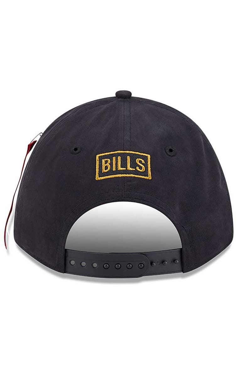 Men's New Era x Alpha Industries  Black Buffalo Bills A-Frame 9FORTY Adjustable Hat, Alternate, color, Black