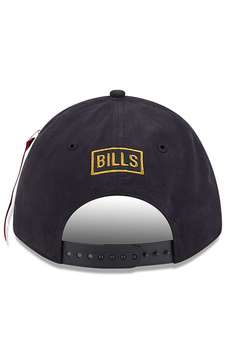 New Era x Alpha Industries Men's New Era x Alpha Industries  Black Buffalo Bills A-Frame 9FORTY Adjustable Hat, Alternate, color, Black