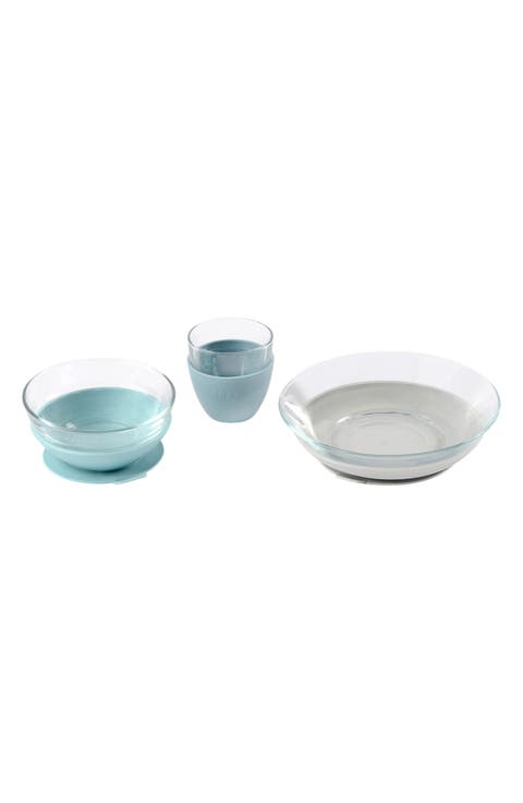 Glass Meal Set with Suction Pads