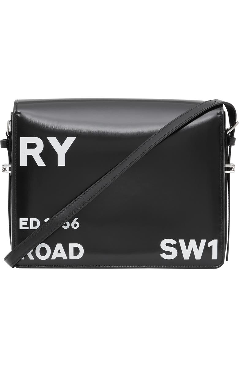 Burberry Large Grace Coated Canvas Shoulder Bag, Alternate, color,