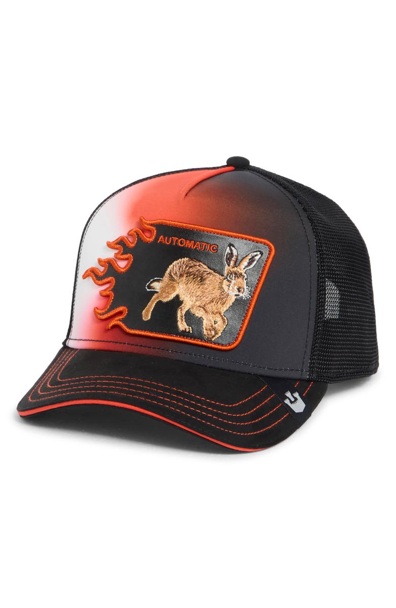Goorin Bros. Jack Rabbit Patch Trucker Hat, Main, color, Orange