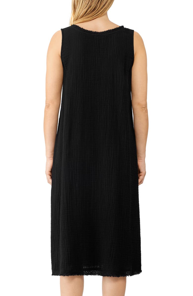 Eileen Fisher Scoop Neck Organic Cotton Midi Tank Dress, Alternate, color,