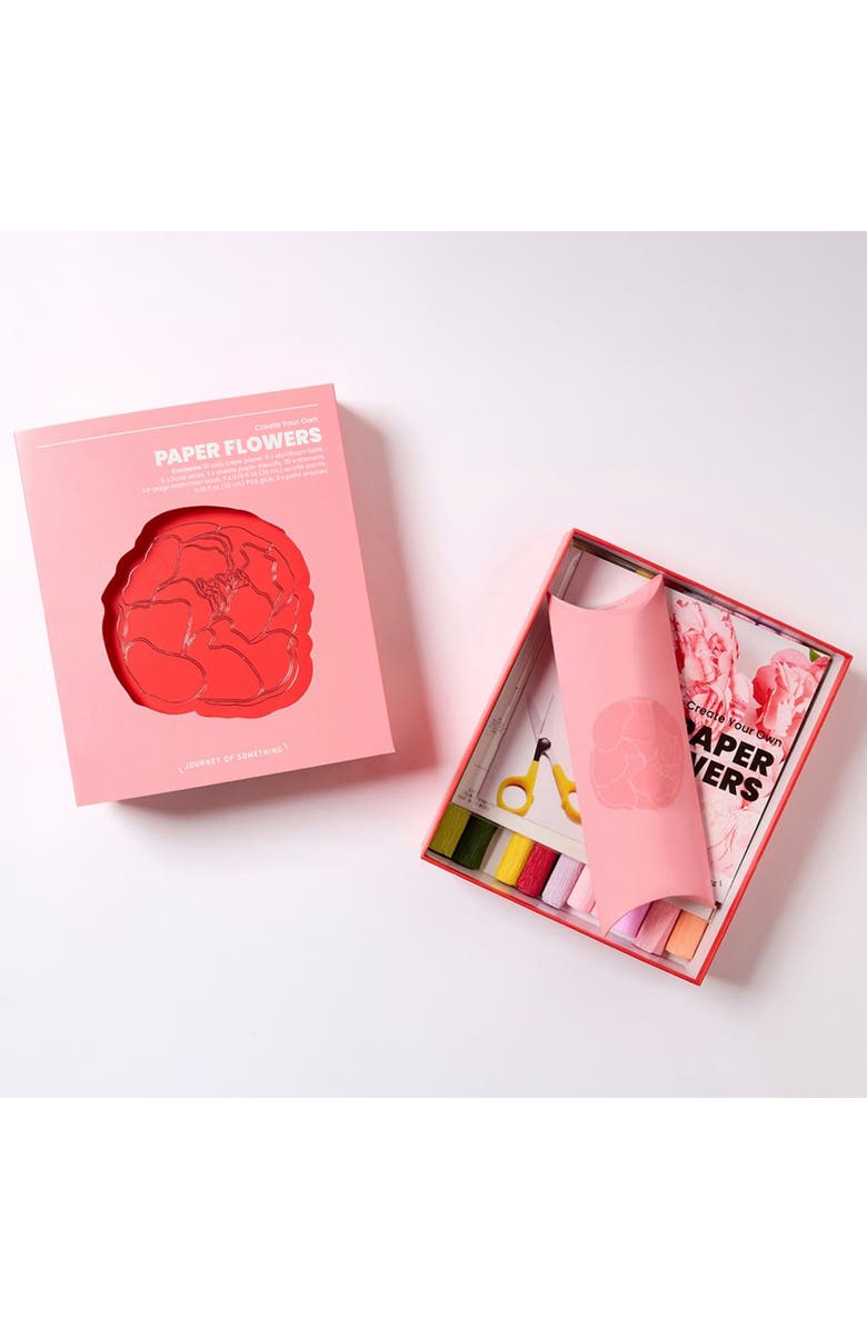 Journey of Something Create Your Own Paper Flowers, DIY Adult Craft Kit, Alternate, color, Multicolored