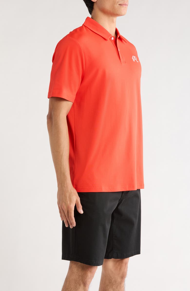 MALBON Fairway Piqué Golf Polo, Alternate, color, Grenadine Red