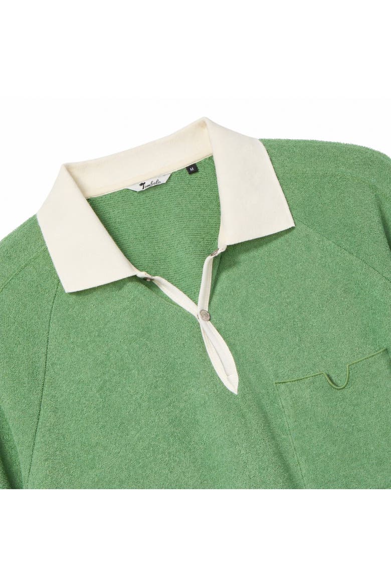 Raglan Terry Polo, Alternate, color, Green