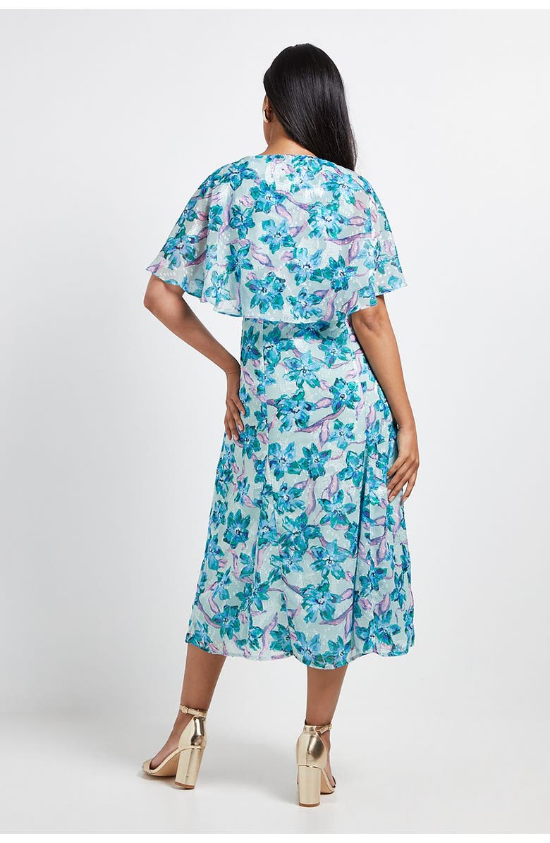 Wallis Petite Floral Midi Dress, Alternate, color, Mint