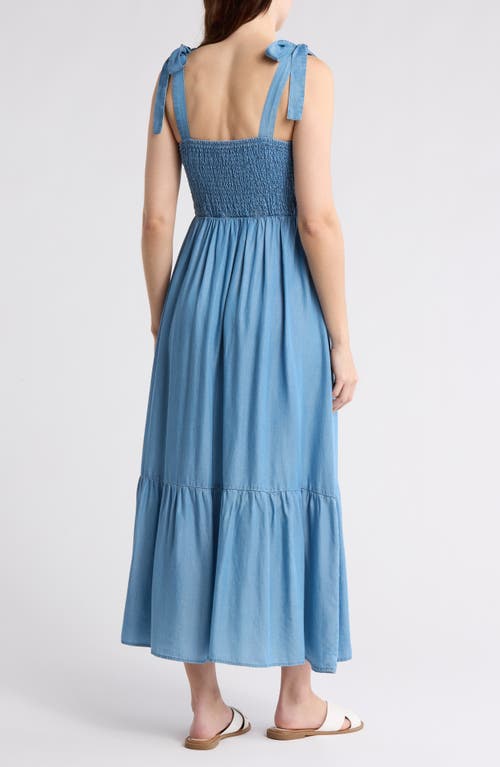 BLU PEPPER BLU PEPPER TIE SHOULDER MIDI DRESS