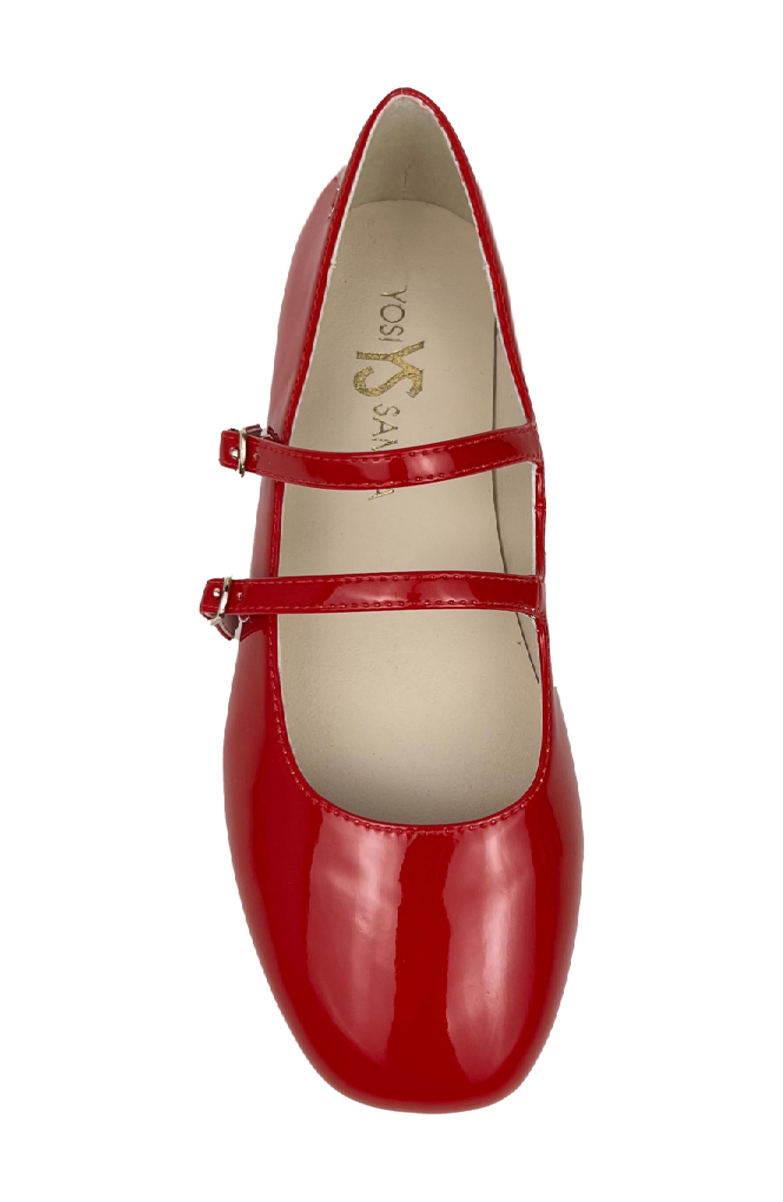 Yosi Samra Kids' Miss Mary Flat, Alternate, color, Red