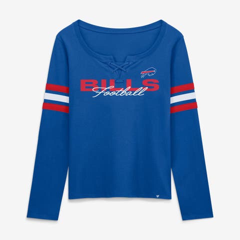 Women's Fanatics  Royal Buffalo Bills Team First Coverage Scheme Lace-Up Long Sleeve T-Shirt