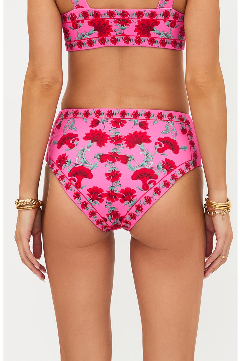 Marcella High Waist Bikini Bottoms, Alternate, color, REDWOOD FLORAL