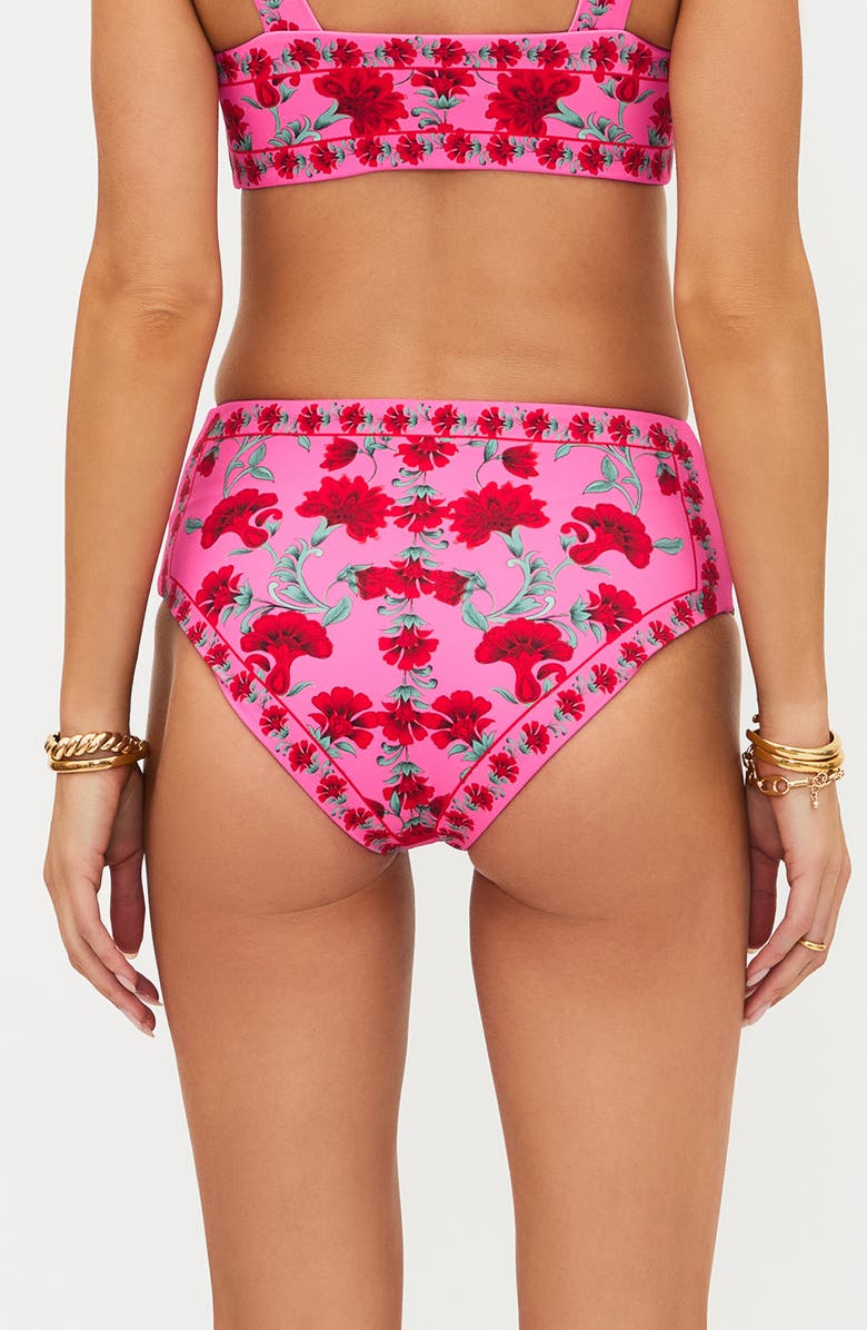 Beach Riot Marcella High Waist Bikini Bottoms, Alternate, color, Redwood Floral