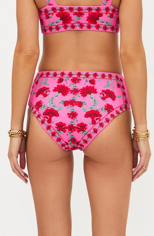 Beach Riot Marcella High Waist Bikini Bottoms In Pink