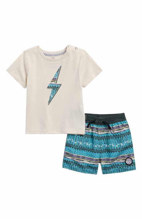 Volcom Jersey T-Shirt & Swim Shorts Set