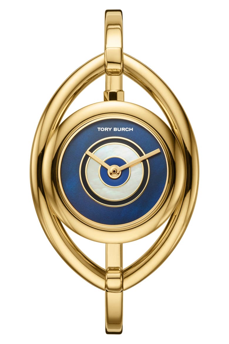 Evil Eye Bangle Watch, 25mm, Main, color, GOLD/ BLACK/ GOLD