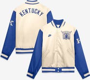 Nike Men's Nike Natural/Royal Kentucky Wildcats Legacy Full-Snap Bomber Jacket
