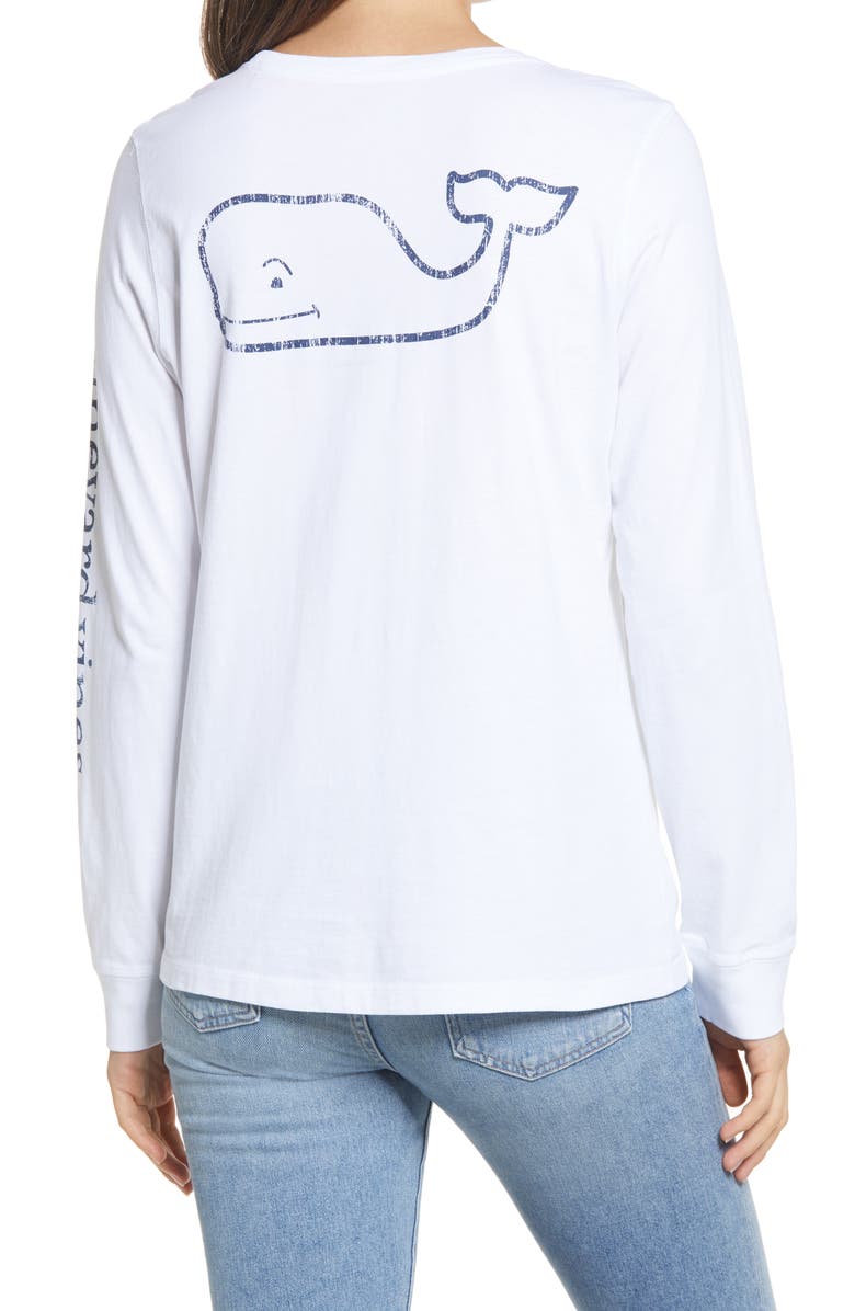 vineyard vines Whale Long Sleeve Pocket Graphic Tee, Alternate, color, 