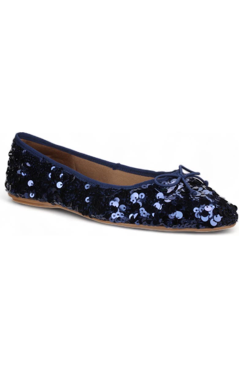 Love Rio Allegra Sequin Ballet Flat, Main, color, Navy
