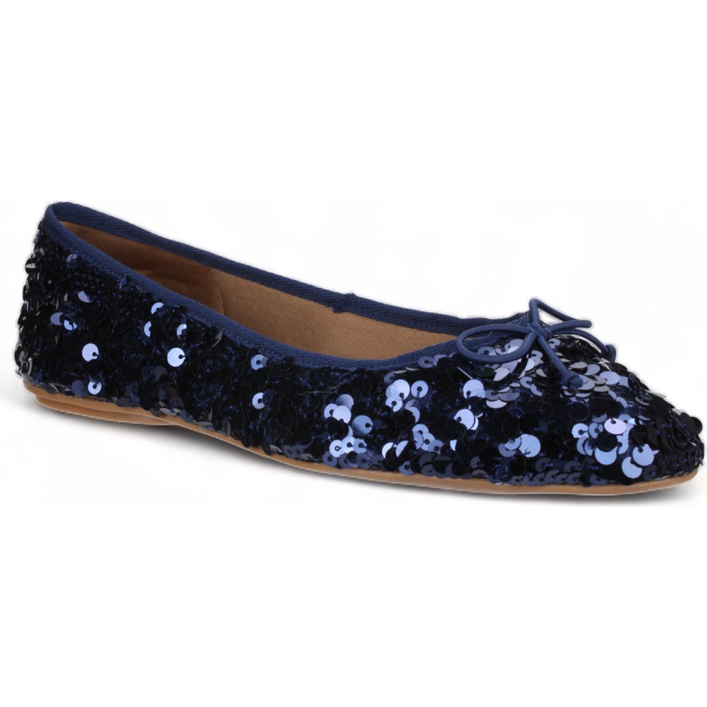 Love Rio Allegra Sequin Ballet Flat In Navy