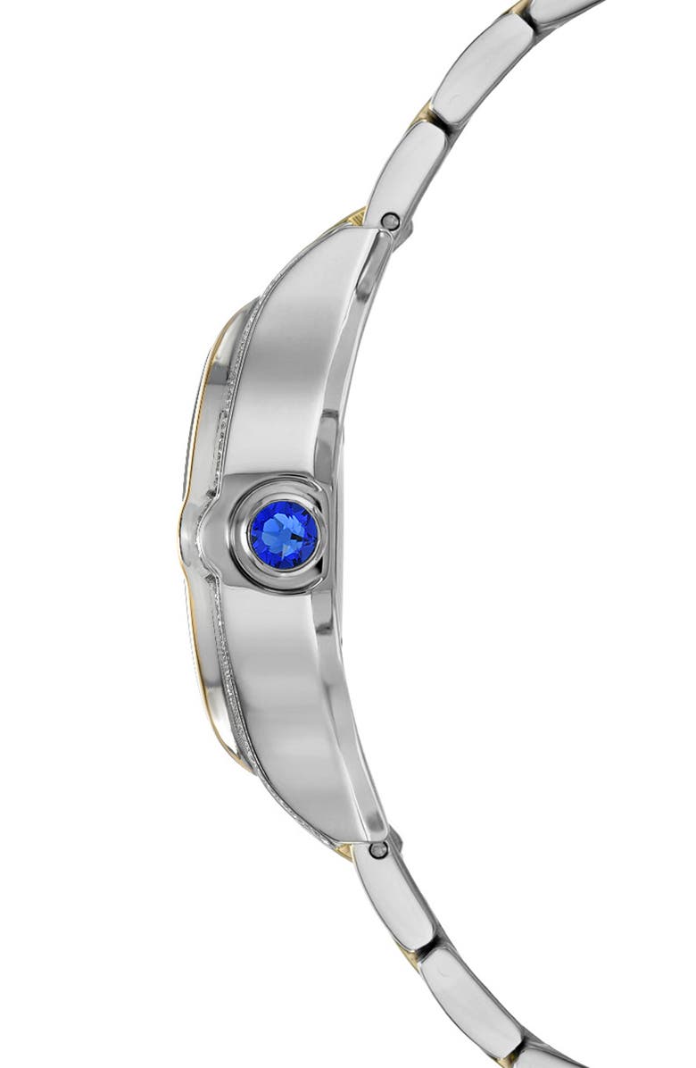 PORSAMO BLEU Women's Celine Two-Tone Crystal Pavé Stainless Steel Bracelet Watch, 33.5mm, Alternate, color, 