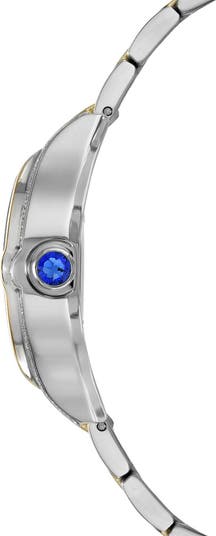 Women's Celine Two-Tone Crystal Pavé Stainless Steel Bracelet Watch, 33.5mm