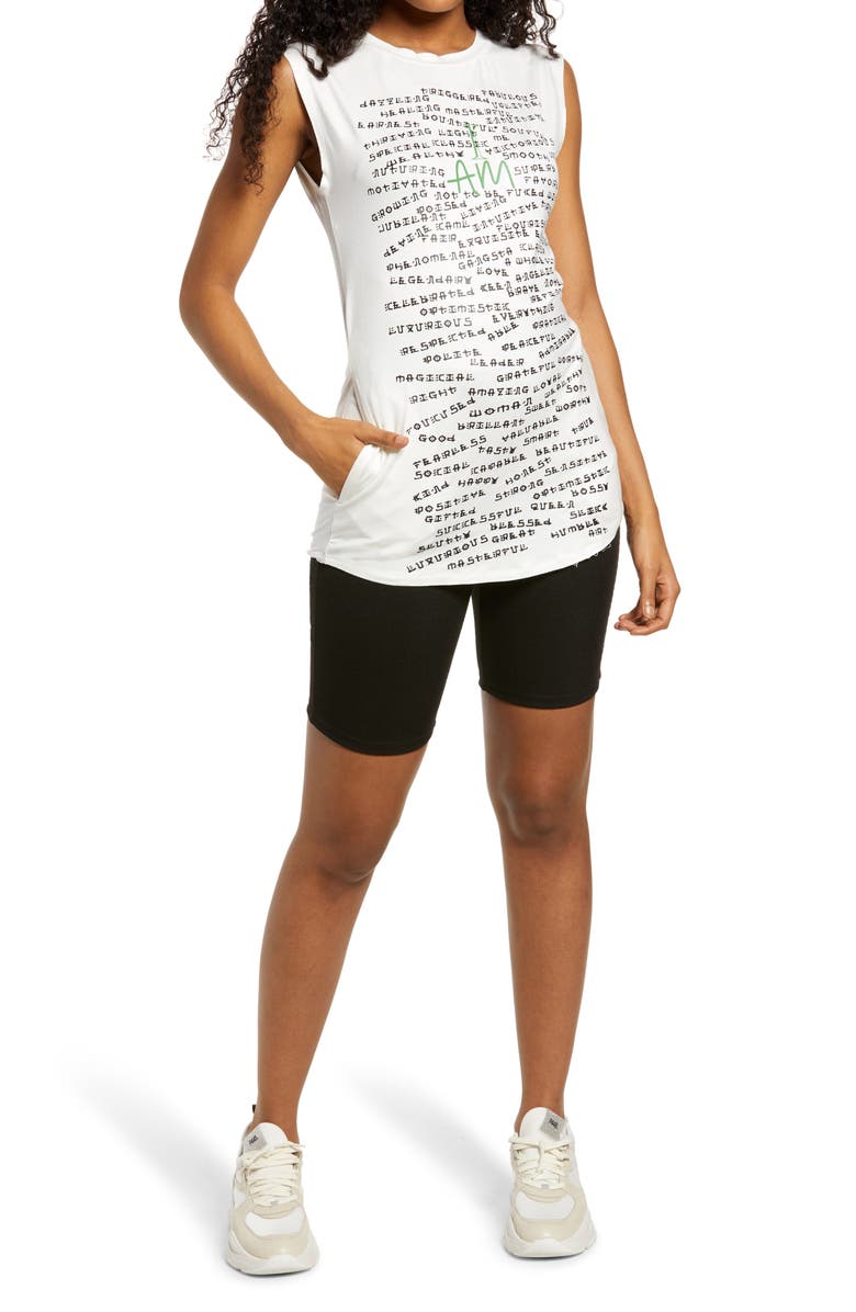 Dai Moda Affirmation Minidress, Alternate, color, White