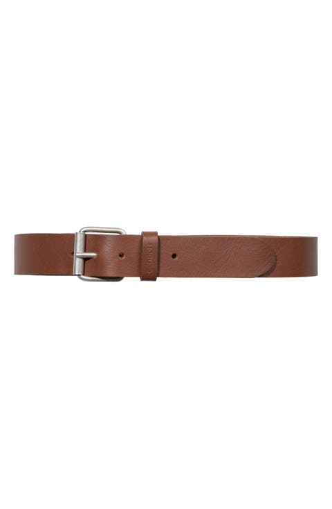Script Leather Belt