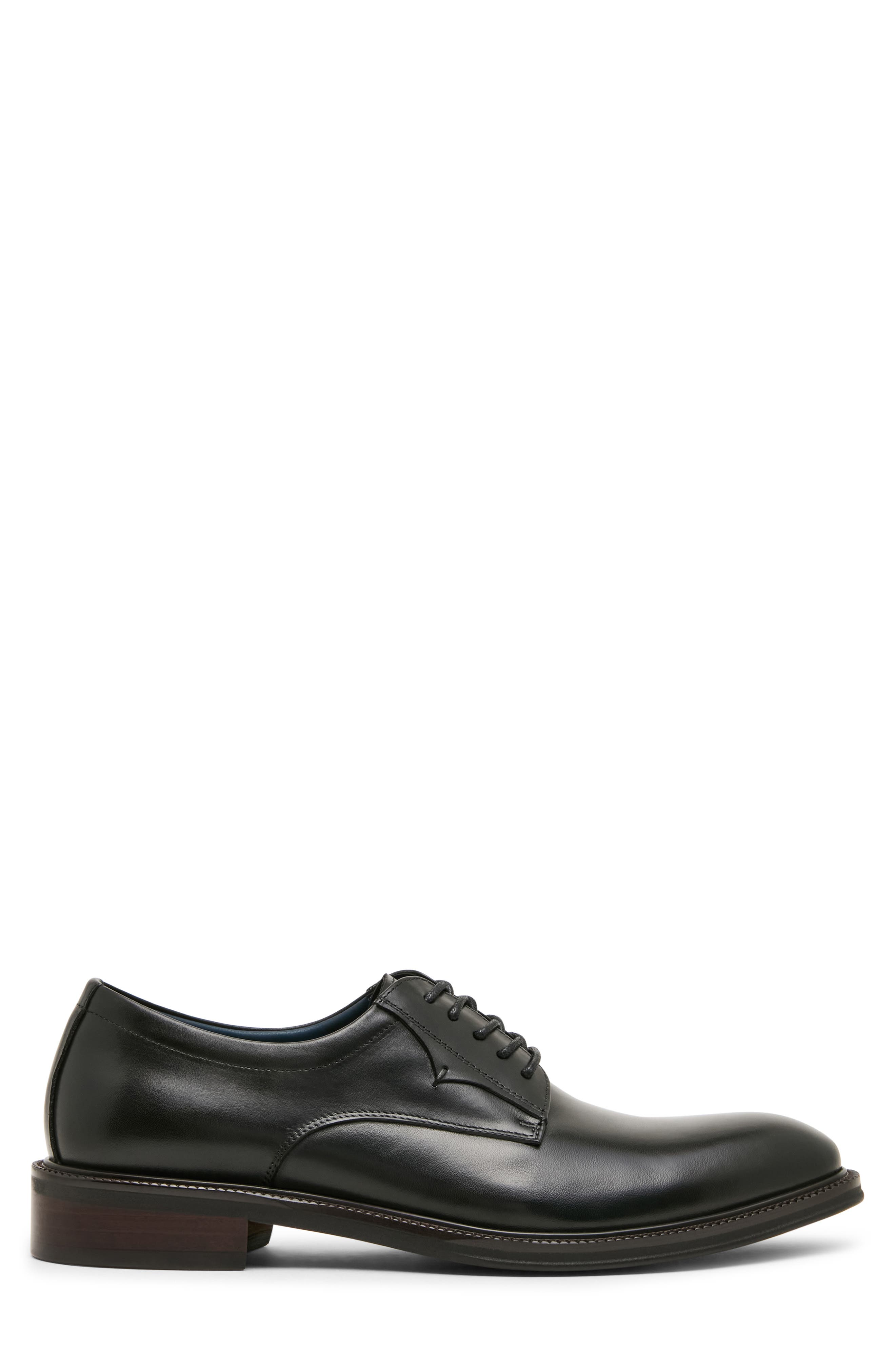 Buckner Leather Plain Toe Derby, Alternate, color, BLACK