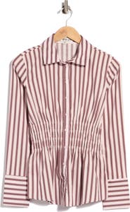 Madden Girl Smocked Waist Cotton Shirt
