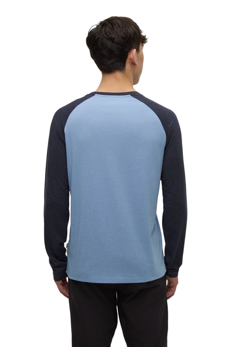 Baker Henley Longsleeve, Alternate, color, LakesideBlueHeather/MidBlue
